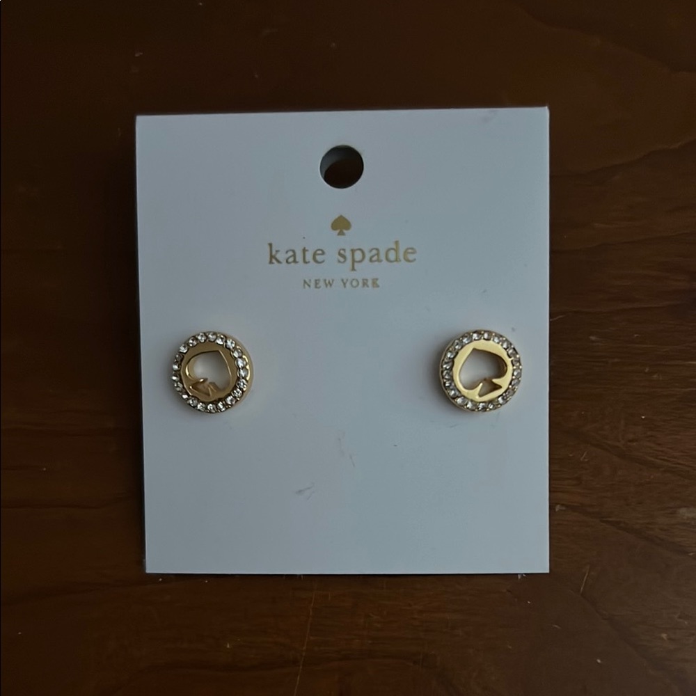 Kate Spade Gold Heart Stud Earrings